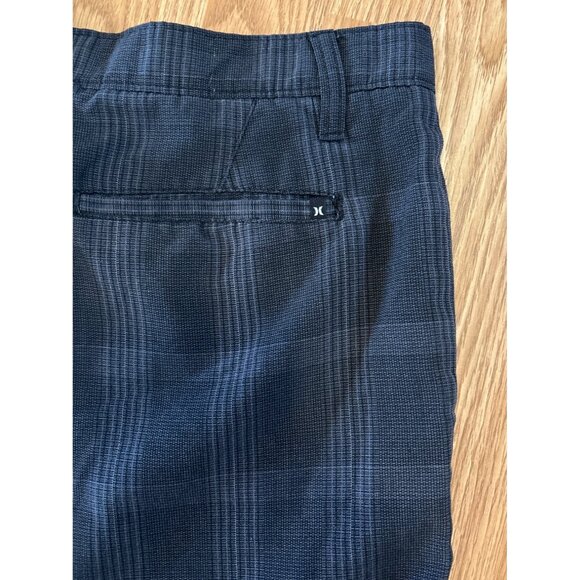 Hurley Mens Shorts Navy Plaid Size 31 Polyester & Rayon Blend Chino - Picture 6 of 7